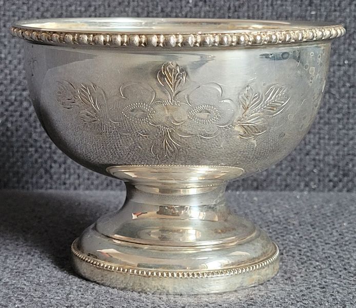 Vintage silver-plated sugar bowl or candy bowl