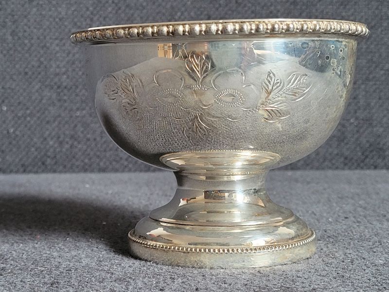 Vintage silver-plated sugar bowl or candy bowl