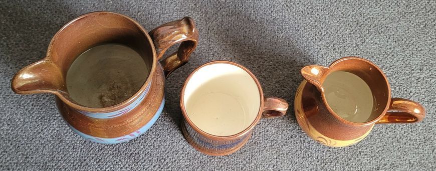 Antique ceramic copper set from the Victorian period