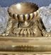 An antique Desktop Inkwell Stand with two crystal inkwells