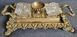 An antique Desktop Inkwell Stand with two crystal inkwells