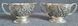 Japanese vintage silver-plated sugar bowl and creamer