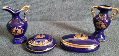 A set of miniature  Limoges porcelain