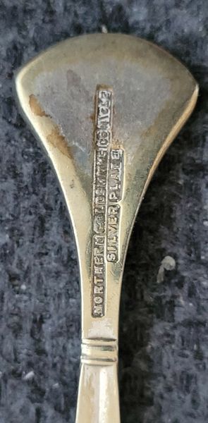 Vintage gold-plated fish spoon and knife
