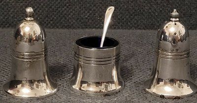 Vintage silver-plated cruet set made in England, Sheffield