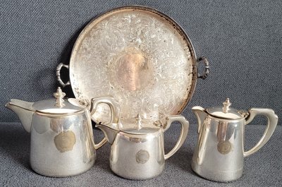 Vintage silver-plated tea service by Elkington & Co