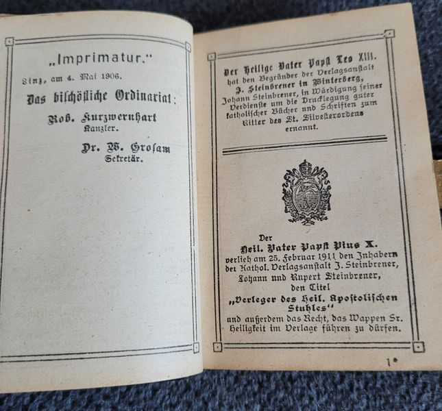 Antique miniature prayer book in German