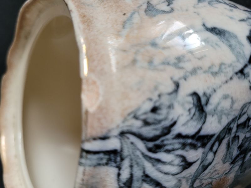 A rare antique ceramic cookie jar Doulton Burslem "Arundel" of the late 19th century.