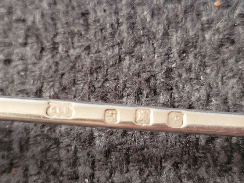 Rare silver Christening spoon-rattle, Graham Leishman Stewart, Edinburgh, 1989