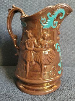 Antique ceramic jug of the Victorian period