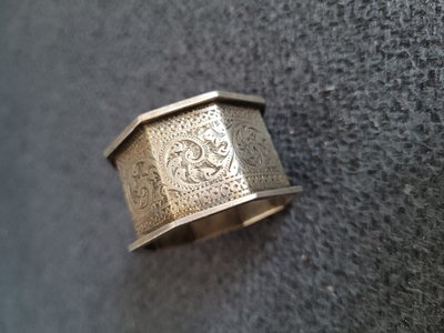 Antique napkin ring sterling silver of the late 19th century