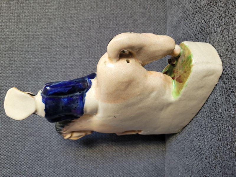 Antique Staffordshire Ceramic Figurine Princess Eug&eacute;nie on Horse England
