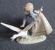 Lladro Porcelain Figurine &ldquo;Wild Goose Chase&rdquo; No.5553 &mdash; Girl with Goose, Collectible Model