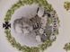Rare World War I patriotic plate, porcelain, with a portrait of Hindenburg