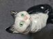 Beswick porcel&aacute;n figura &bdquo;&Uuml;lő macska felemelt fejjel&rdquo; 1030-as modell