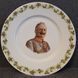 Rare World War I patriotic plate, porcelain, with a portrait of Kaiser Wilhelm II
