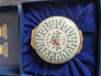 Vintage porcelain pill box Halcyon days
