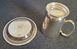 Antique mug Alex Clark Co Ltd and silver-plated plate WILLIAM R.SHIRTCLIFFE & SON