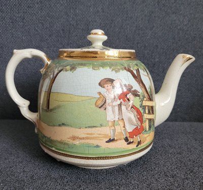 Antique Genuine SALOPIAN POTTERY ENGLISH TEAPOT REPAIR!!!