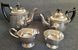 Vintage Silver-plated Tea Set Coffee Pot, Teapot, Sugar Bowl and Creamer and Tray