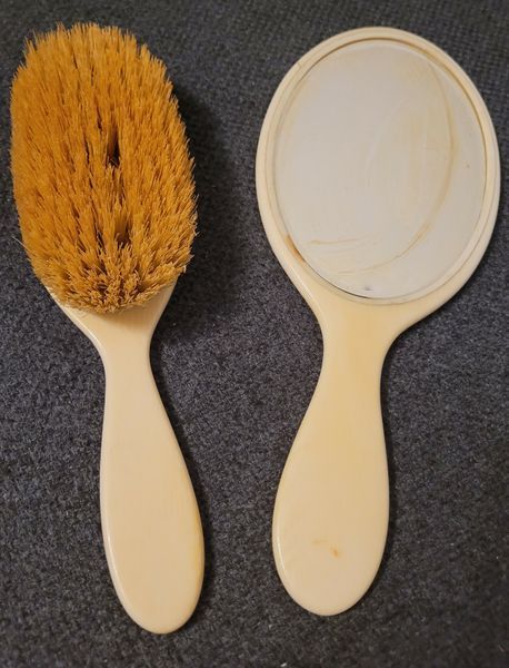 Antique ivory Ladies vanity set 8 pieces