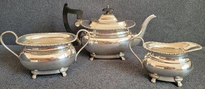 Antique silver-plated tea set