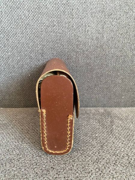N&eacute;cessaire de rasage de voyage vintage pour homme en &eacute;tui en cuir, Angleterre, ann&eacute;es 1940
