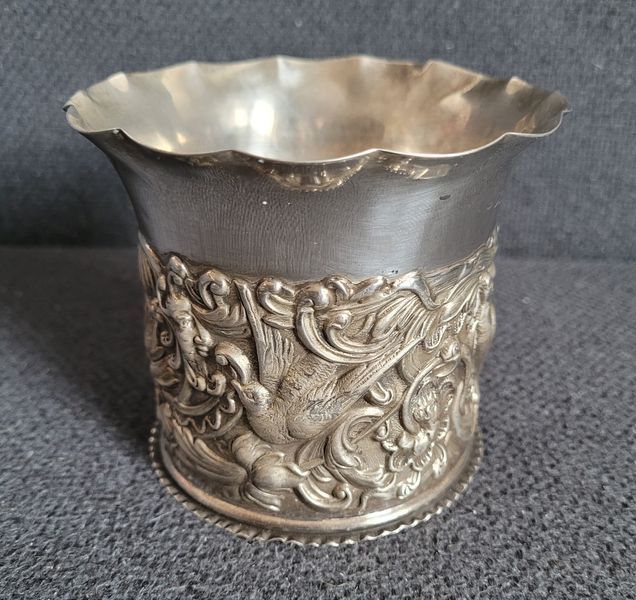 Antique sterling silver bottle stand William Comyns & Sons Ltd