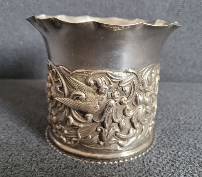 Antique sterling silver bottle stand William Comyns & Sons Ltd