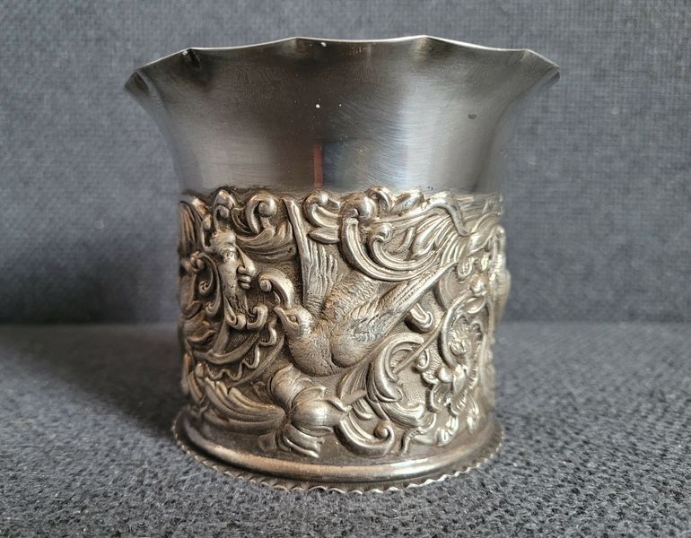 Antique sterling silver bottle stand William Comyns & Sons Ltd