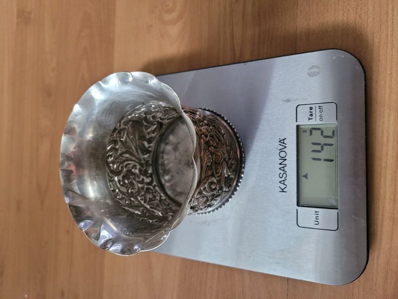 Antique sterling silver bottle stand William Comyns & Sons Ltd