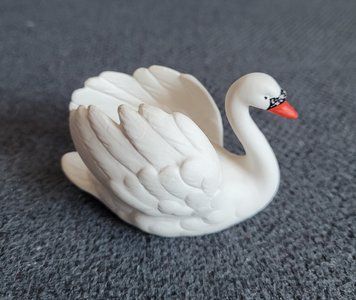 Vintage porcelanowa doniczka łabędź Goebel ZV 103/0 W Germany