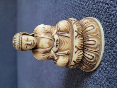 Vintage Celluloid Buddha Figurine &ldquo;Praying Buddha&rdquo;