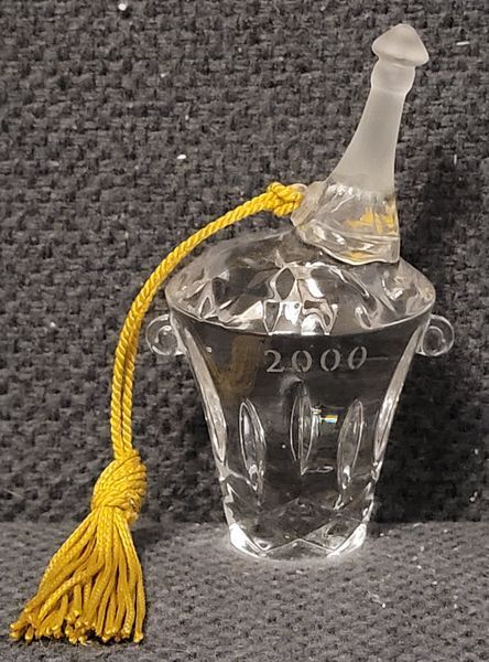 Crystal bottle and bucket for champagne Gorham lead crystal 2000 release