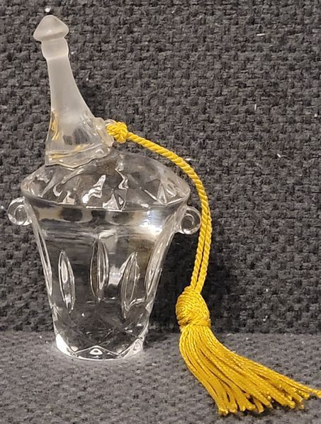 Crystal bottle and bucket for champagne Gorham lead crystal 2000 release