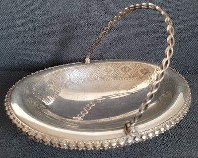 Vintage silver-plated fruit basket