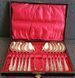 Vintage set of silver-plated tea spoons (12 pieces) and sugar tongs