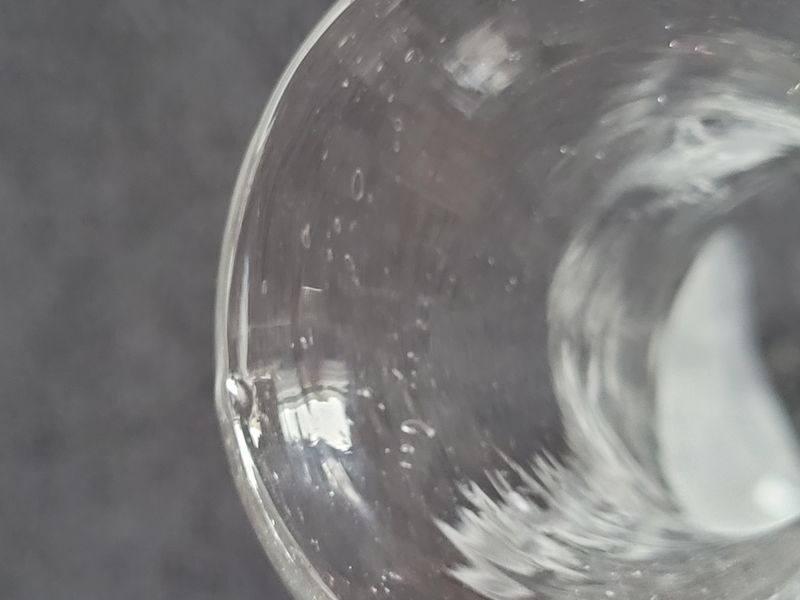 Antique beautiful glass decanter/vase and glass in the shape of a boot