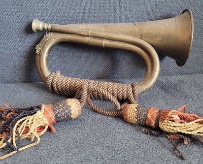 Rare Antique Solid Brass Civil War Bugle Brass