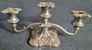 Vintage silver-plated candle holder.