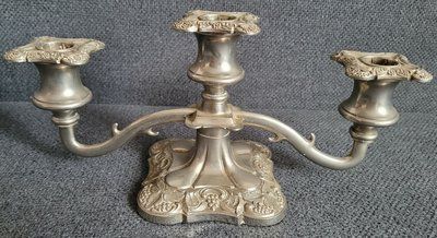 Vintage silver-plated candle holder.