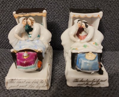 Two ceramic figurines from the 19th century Victorian period