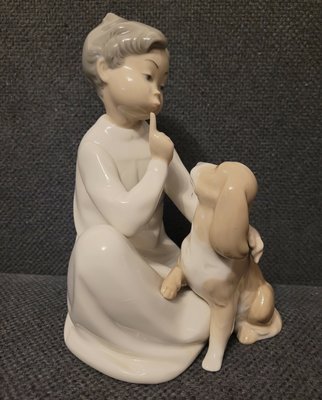 Lladro Figurine “boy With Dog” # 4522