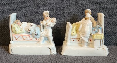 Two ceramic figurines from the 19th century Victorian period