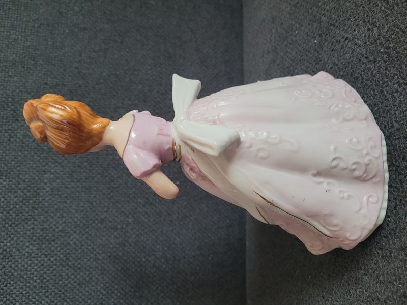 Vintage Alfretto Porcelain Figurine Girl in Floral Dress 20 cm