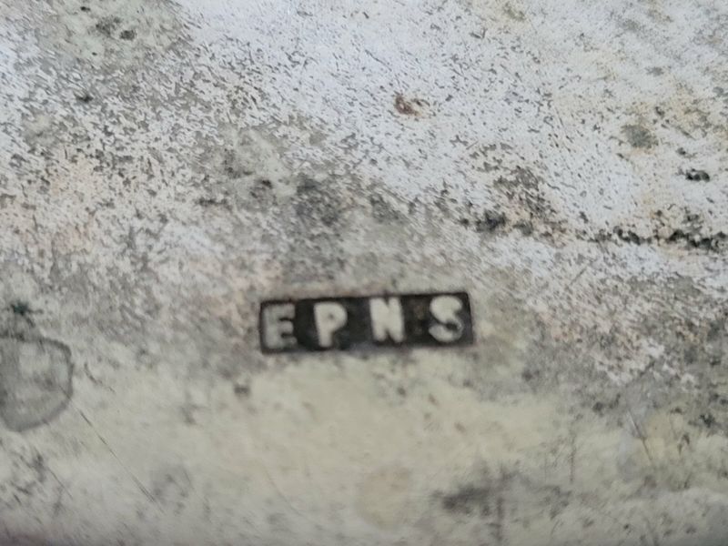 Vintage silver-plated plate with the stamp E.P.N.S.