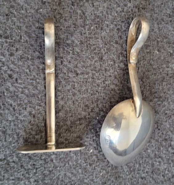 Vintage spoon and Pusher 925 Sterling Silver