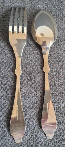 Vintage silver-plated children's fork and spoon