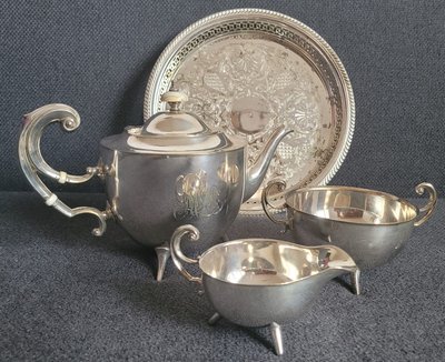 Antique silver-plated JOHN ROUND & SON Tea Set