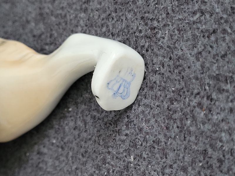 Rare porcelain figurine husky dog Germany